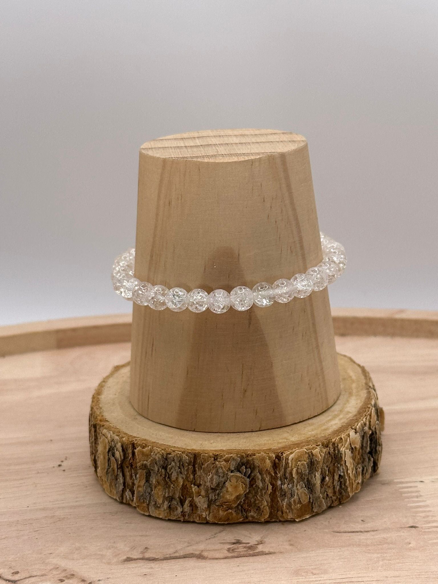 Bracelet Quartz craquelé 6mm