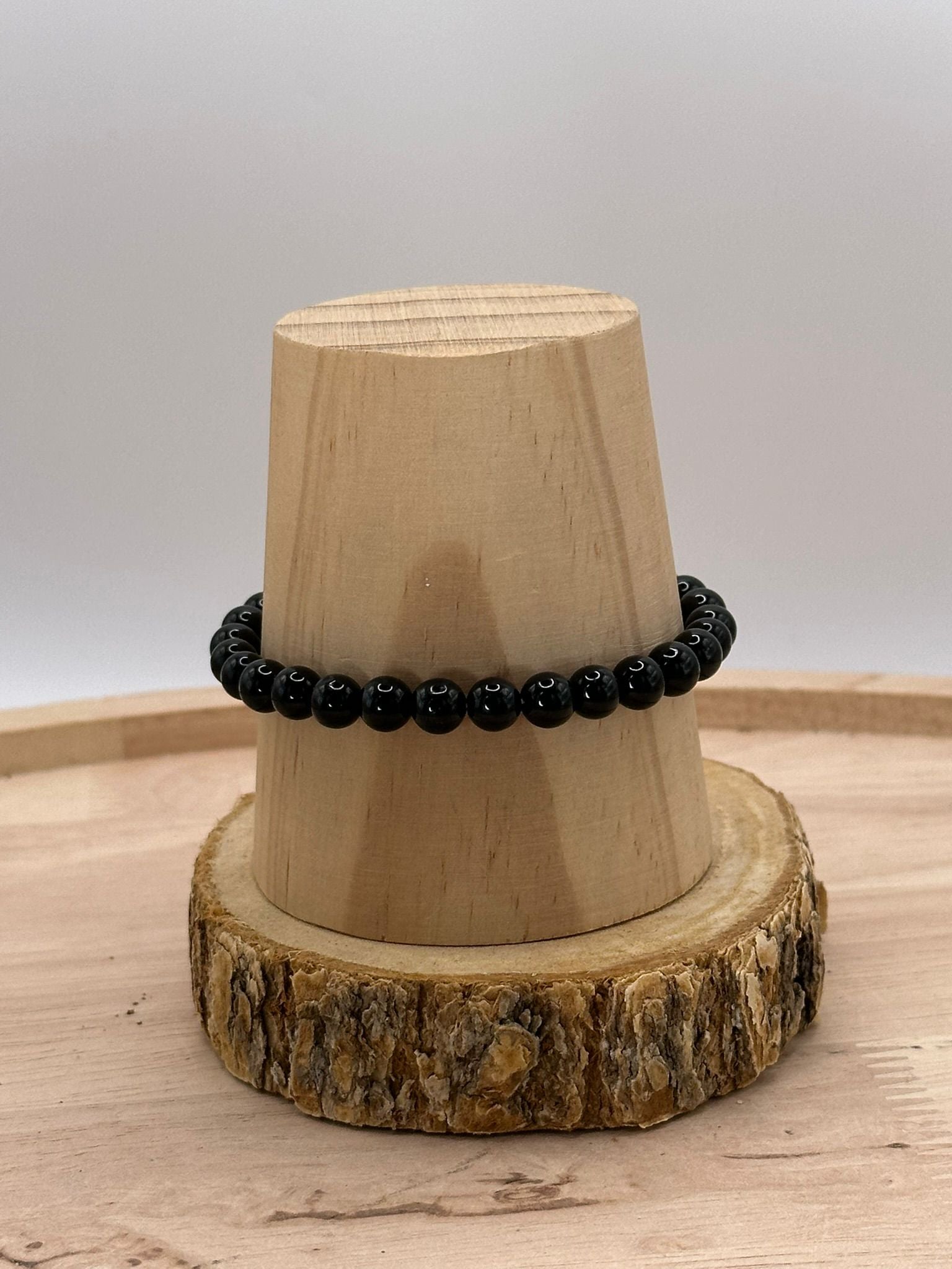 Bracelet Onyx noir 6mm