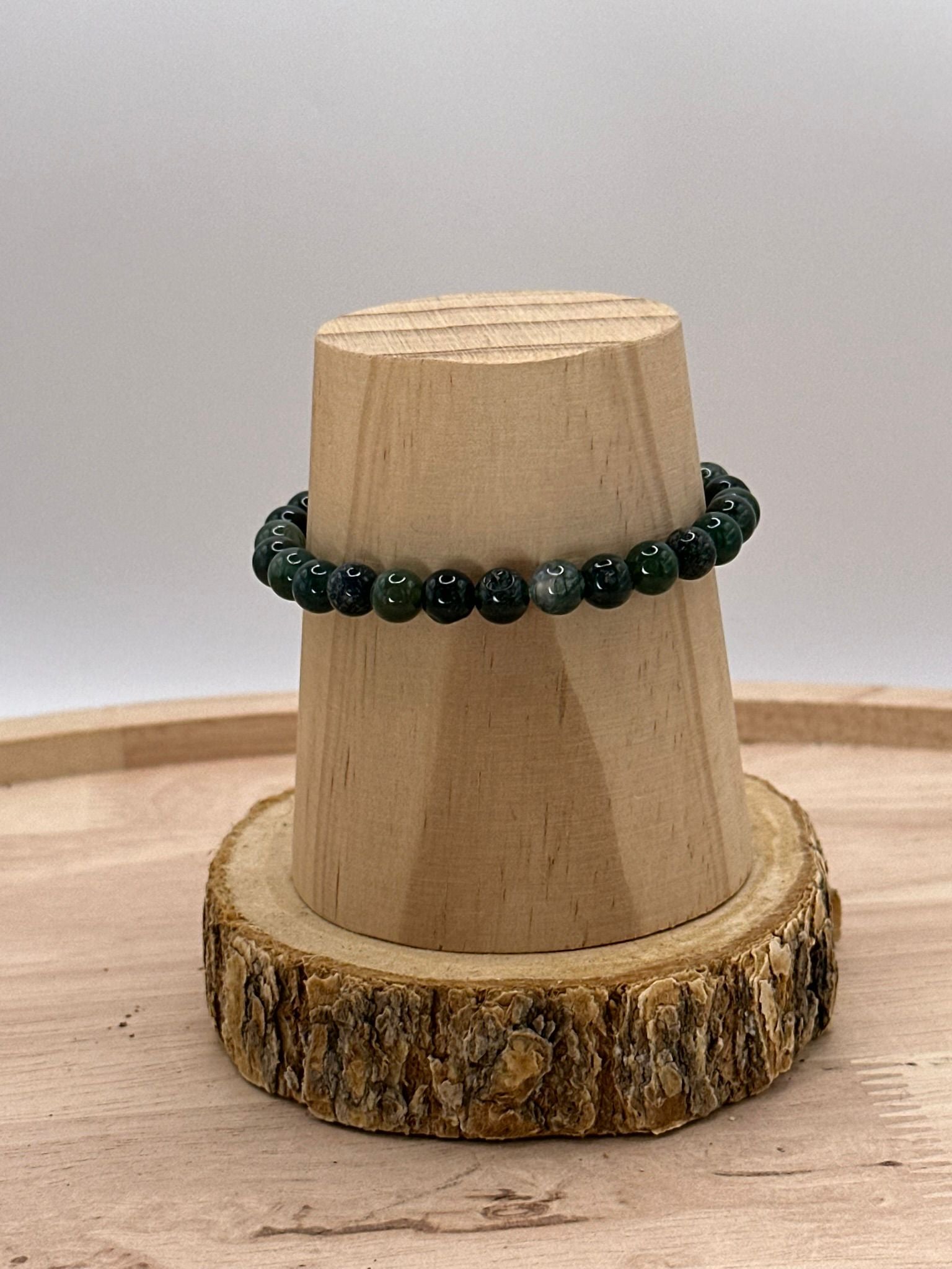 Bracelet Agate mousse 6mm